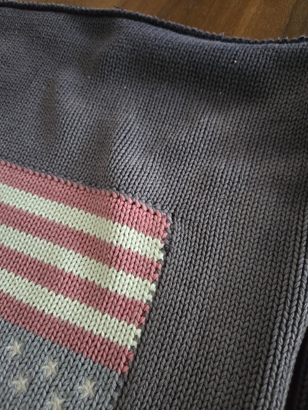 2 x Vintage 20" Ralph Lauren Knit Flag Pillowcases...and 2 Pillow Inserts - Picture 6 of 16